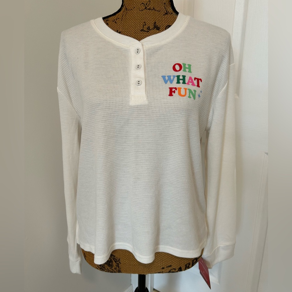 NWT Wondershop women’s thermal sleepwear top.